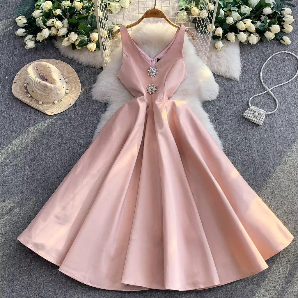 Diamond studded evening dress