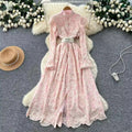 Flowy Gown Ruffle Dress